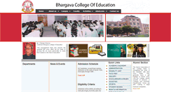 Desktop Screenshot of bhargavacollegeofeducation.com